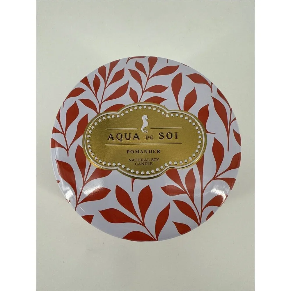 Aqua De Soi Pomander Cinnamon Scented Holiday Candle Natural Soy 21 Ounce NEW
